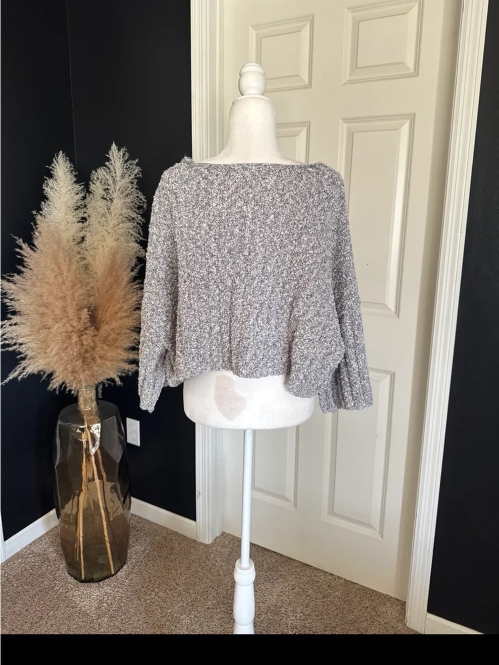 Free People Good Day Pullover Sweater Charcoal Gray Size Medium - Picture 8 of 12
